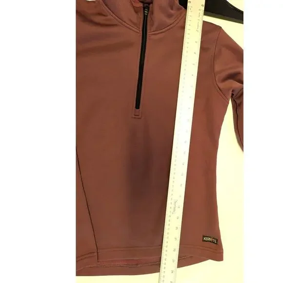 Kerrits Small Burgandy Wine Fleece Lined 1/4 Zip Equestrian Wear - Picture 9 of 11